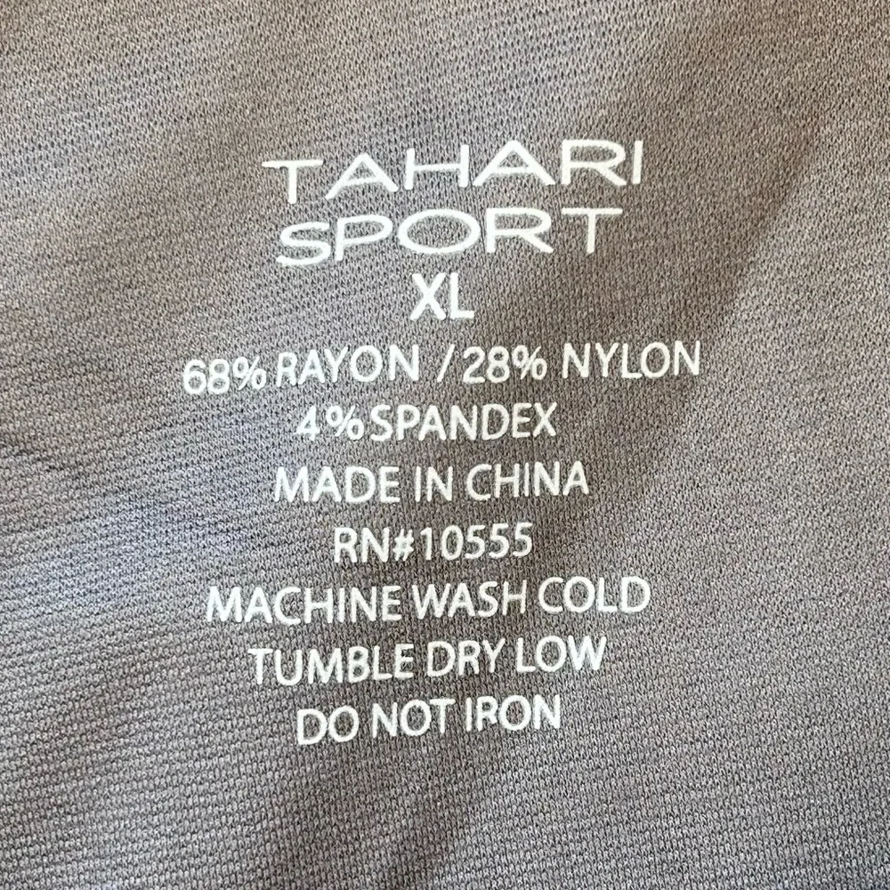 Tahari Sport High Waist Cargo Flare Leg Leggings Taupe Size XL‎